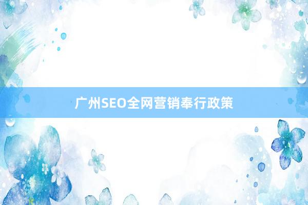 广州SEO全网营销奉行政策